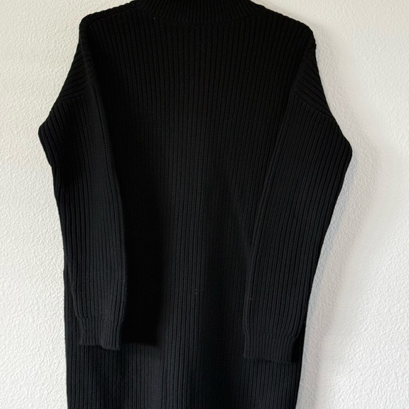 Sezane Black Long Sleeve Dress with Gold Buttons - Picture 10 of 16